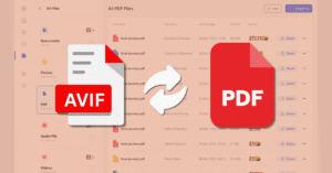 AVIF in PDF konvertieren: AVIF zu PDF Datei umwandeln. Nutze dieses Tool, um AVIF-Dateien einfach in PDF-Dateien umzuwandeln. Schnell, kostenlos und sicher!