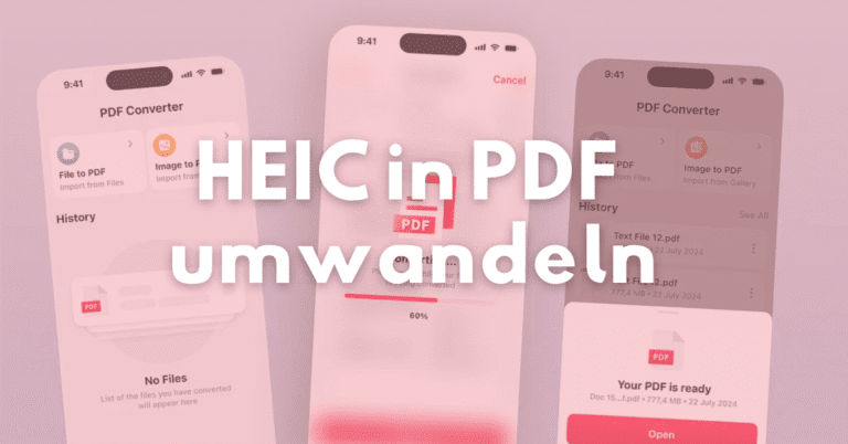 HEIC zu PDF umwandeln: Kostenloser Online Konverter. HEIC-Dateien schnell & einfach in PDF konvertieren. HEIC in PDF umwandeln - jetzt!